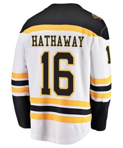 Garnet Hathaway 16 Boston Bruins Stanley Cup 2023 Playoffs Patch Away Breakaway Men Jersey - White