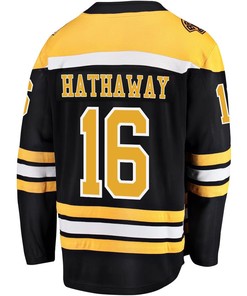 Garnet Hathaway 16 Boston Bruins Stanley Cup 2023 Playoffs Patch Home Breakaway Men Jersey - Black