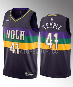 Garrett Temple 41 New Orleans Pelicans Purple Jersey 2022-23 City Edition Swingman