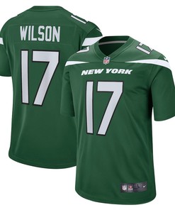 Garrett Wilson 17 New York Jets 2022 Draft First Round Pick Player Game Jersey In Gotham Green