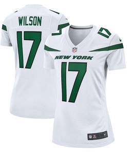 Garrett Wilson 17 New York Jets Women's Game Player Jersey - White
