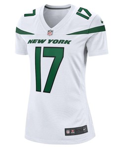 Garrett Wilson 17 New York Jets Women's Game Player Jersey - White