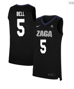 Gary Bell 5 Gonzaga Bulldogs Elite Basketball Youth Jersey - Black