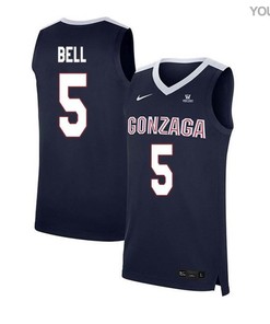 Gary Bell 5 Gonzaga Bulldogs Elite Basketball Youth Jersey - Navy