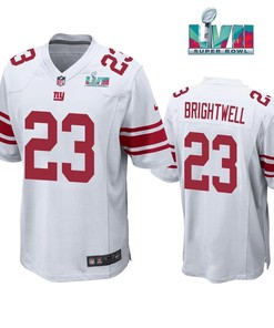 Gary Brightwell 23 New York Giants Super Bowl LVII Super Bowl LVII White Men Game Jersey