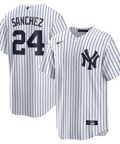 Gary Sanchez New York Yankees Home Replica Player Name Jersey White Mlb
