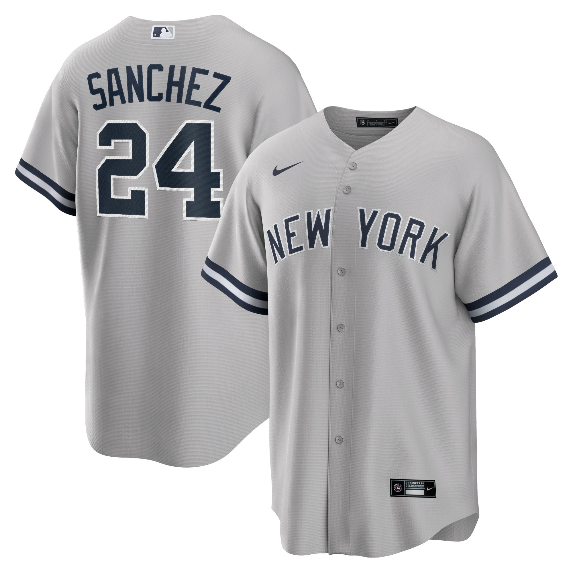 Gary Sanchez New York Yankees Road Replica Player Name Jersey - Gray Mlb