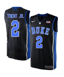 Gary Trent Jr. 2 Duke Blue Devils Elite Basketball Men Jersey - Black Blue