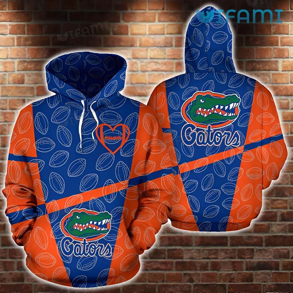 Gators Hoodie 3D American Football Pattern Logo Florida Gators Gift