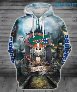 Gators Hoodie 3D Jack Skellington Football Halloween Palace Florida Gators Gift