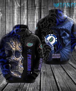 Gators Hoodie 3D Skeleton Holding Logo Florida Gators Gift Ver 1