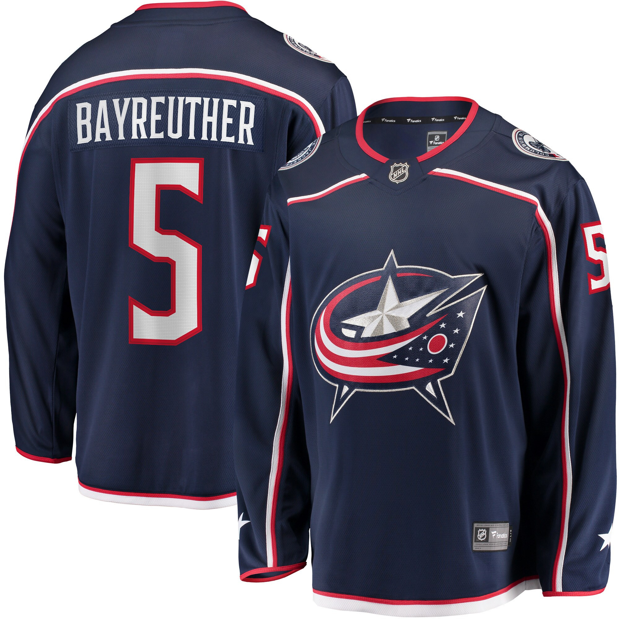 Gavin Bayreuther Columbus Blue Jackets Fanatics Branded Home Breakaway Player Jersey - Navy Nhl