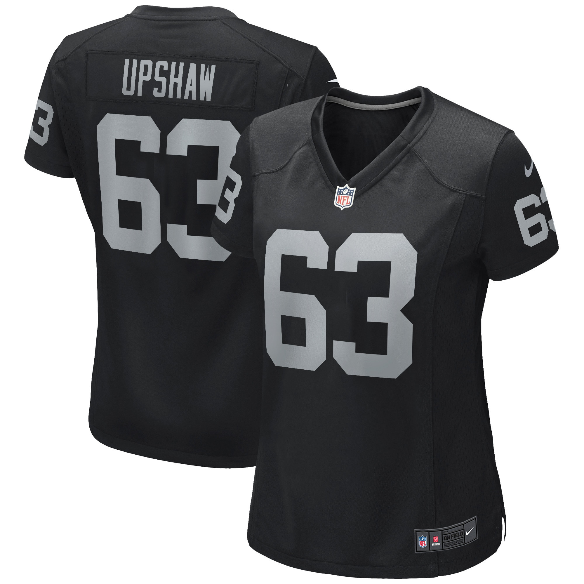Gene Upshaw Las Vegas Raiders Womens Game Retired Player Jersey - Black Nfl