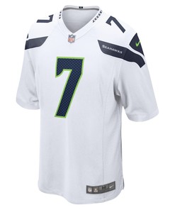 Geno Smith 7 Seattle Seahawks Game Player Jersey - White