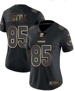 Geogre Kitlle #85 San Francisco 49ers Nfl Explosion Legendary Gold Black Jersey