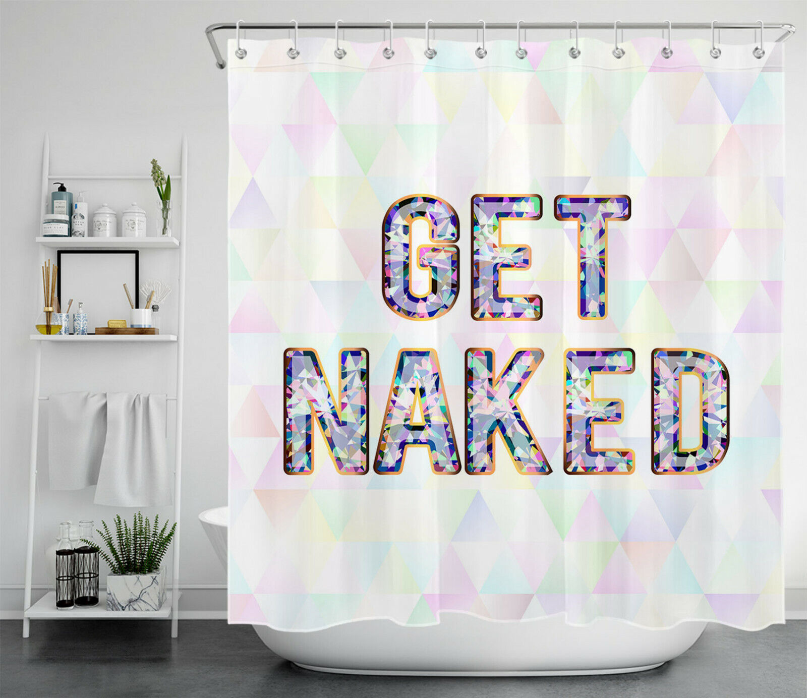 Geometric Shapes and Patterns Shower Curtain for Bathroom Decor - Bathroom Decor