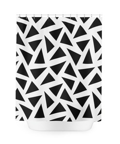 Geometric Watercolor Shower Curtain - Modern Bathroom Decor