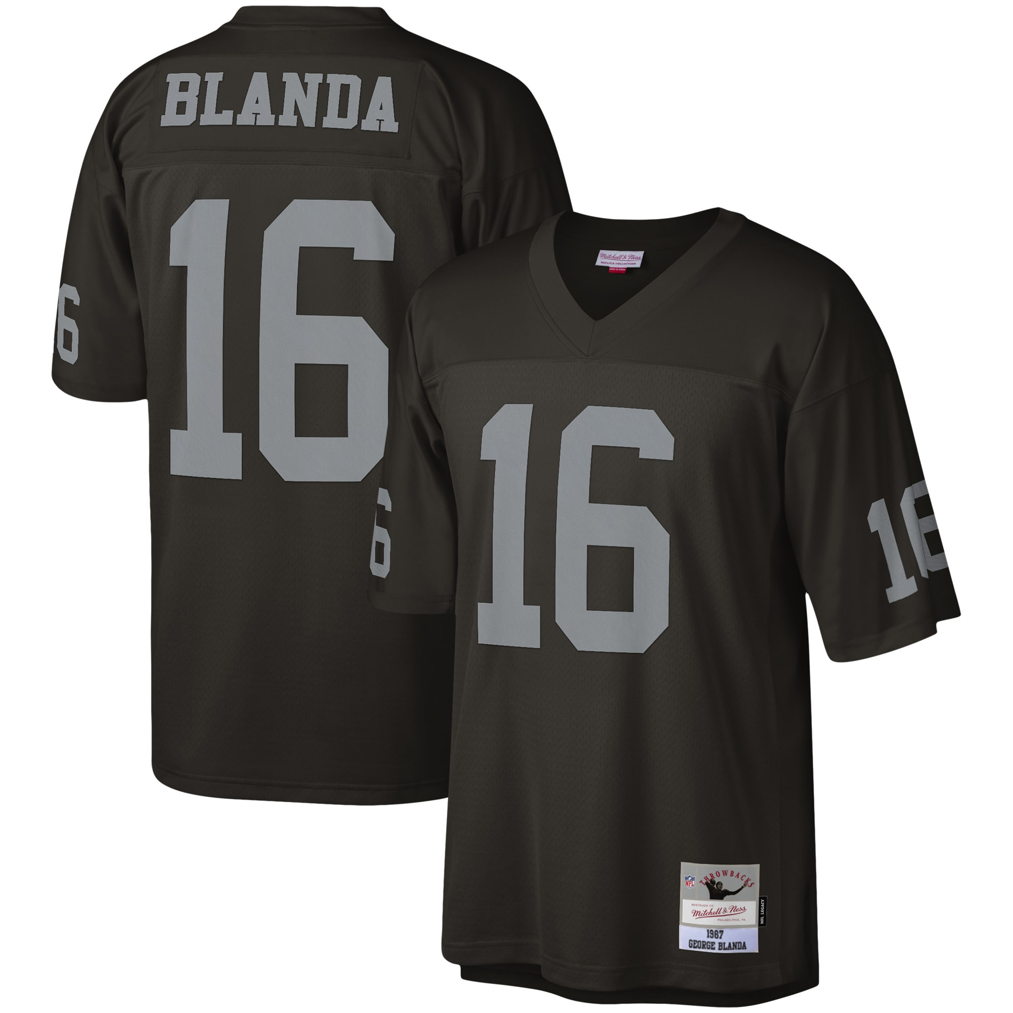 George Blanda Las Vegas Raiders Mitchell & Ness 1967 Legacy Replica Jersey - Black Nfl