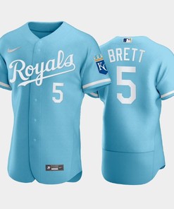 George Brett 5 Kansas City Royals 2022-23 Powder Blue Men's Jersey