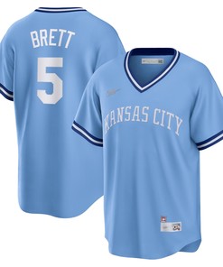 George Brett Kansas City Royals Road Cooperstown Collection Player Jersey - Light Blue Mlb