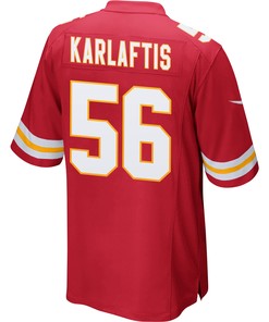 George Karlaftis 56 Kansas City Chiefs Super Bowl LVII Champions 3 Stars Men Game Jersey - Red