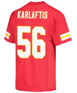 George Karlaftis 56 Kansas City Chiefs Super Bowl LVII Champions 3 Stars Youth Game Jersey - Red