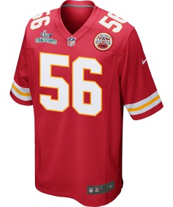 George Karlaftis 56 Kansas City Chiefs Super Bowl LVII Champions Men Game Jersey - Red