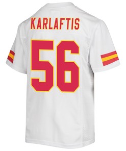 George Karlaftis 56 Kansas City Chiefs Super Bowl LVII Champions Youth Game Jersey - White