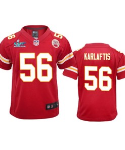 George Karlaftis 56 Kansas City Chiefs Super Bowl LVII Game Jersey - Youth Red