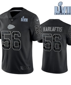 George Karlaftis 56 Kansas City Chiefs Super Bowl LVII Reflective Limited Jersey