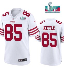 George Kittle 85 San Francisco 49Ers Super Bowl LVII Men Game Jersey- White