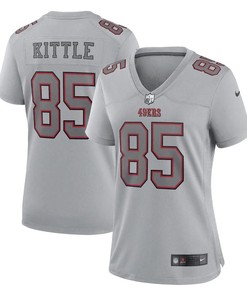 George Kittle 85 San Francisco 49ers Women's Atmosphere Fashion Game Jersey - Gray