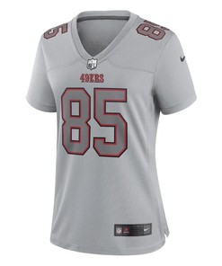George Kittle 85 San Francisco 49ers Women's Atmosphere Fashion Game Jersey - Gray