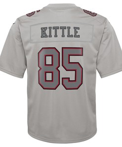 George Kittle 85 San Francisco 49ers Youth Atmosphere Game Jersey - Gray