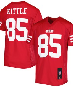 George Kittle 85 San Francisco 49ers Youth Team Player Jersey - Scarlet