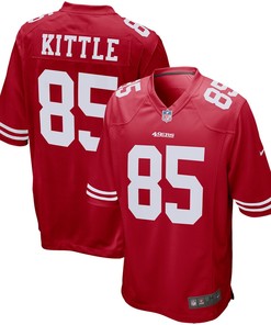 George Kittle San Francisco 49ers Game Player Jersey - Scarlet Nfl
