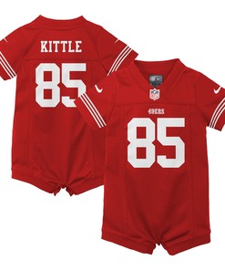 George Kittle San Francisco 49ers Infant Romper Game Jersey - Scarlet Nfl