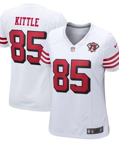 George Kittle San Francisco 49ers Womens 75th Anniversary 2nd Alternate Game Jersey White Nfl