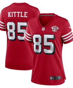 George Kittle San Francisco 49ers Womens 75th Anniversary Alternate Game Jersey Scarlet Nfl