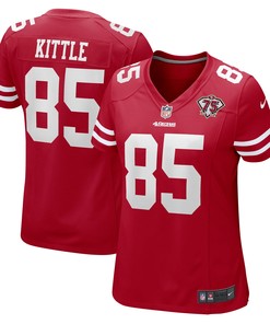 George Kittle San Francisco 49ers Womens 75th Anniversary Game Player Jersey - Scarlet Nfl