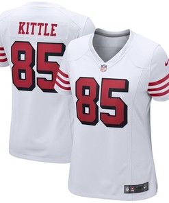 George Kittle San Francisco 49ers Womens Alternate Game Player Jersey White Nfl