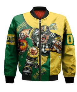 George Mason Patriots Bomber Jacket Football Go On - NCAA