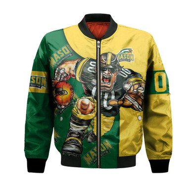 George Mason Patriots Bomber Jacket Football Go On - NCAA