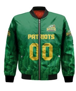George Mason Patriots Bomber Jacket Logo Sport Ombre  - NCAA