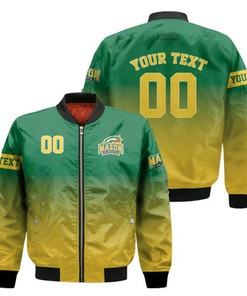 George Mason Patriots Fadded Bomber Jacket - NCAA