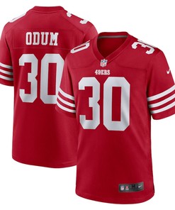 George Odum San Francisco 49ers Game Player Jersey - Scarlet