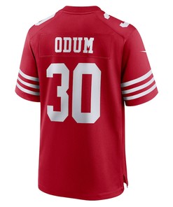 George Odum San Francisco 49ers Game Player Jersey - Scarlet