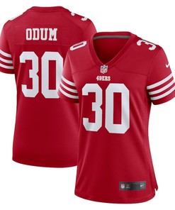 George Odum San Francisco 49ers Women's Game Player Jersey - Scarlet