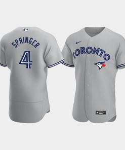 George Springer 4 Toronto Blue Jays Gray Road Jersey