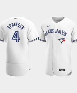 George Springer 4 Toronto Blue Jays White Home Jersey